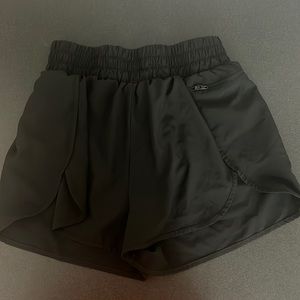 Black running shorts